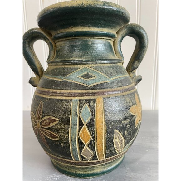 Earthenware Jug From River Junction Pottery Works Rustic Handmade Pottery - Picture 1 of 9